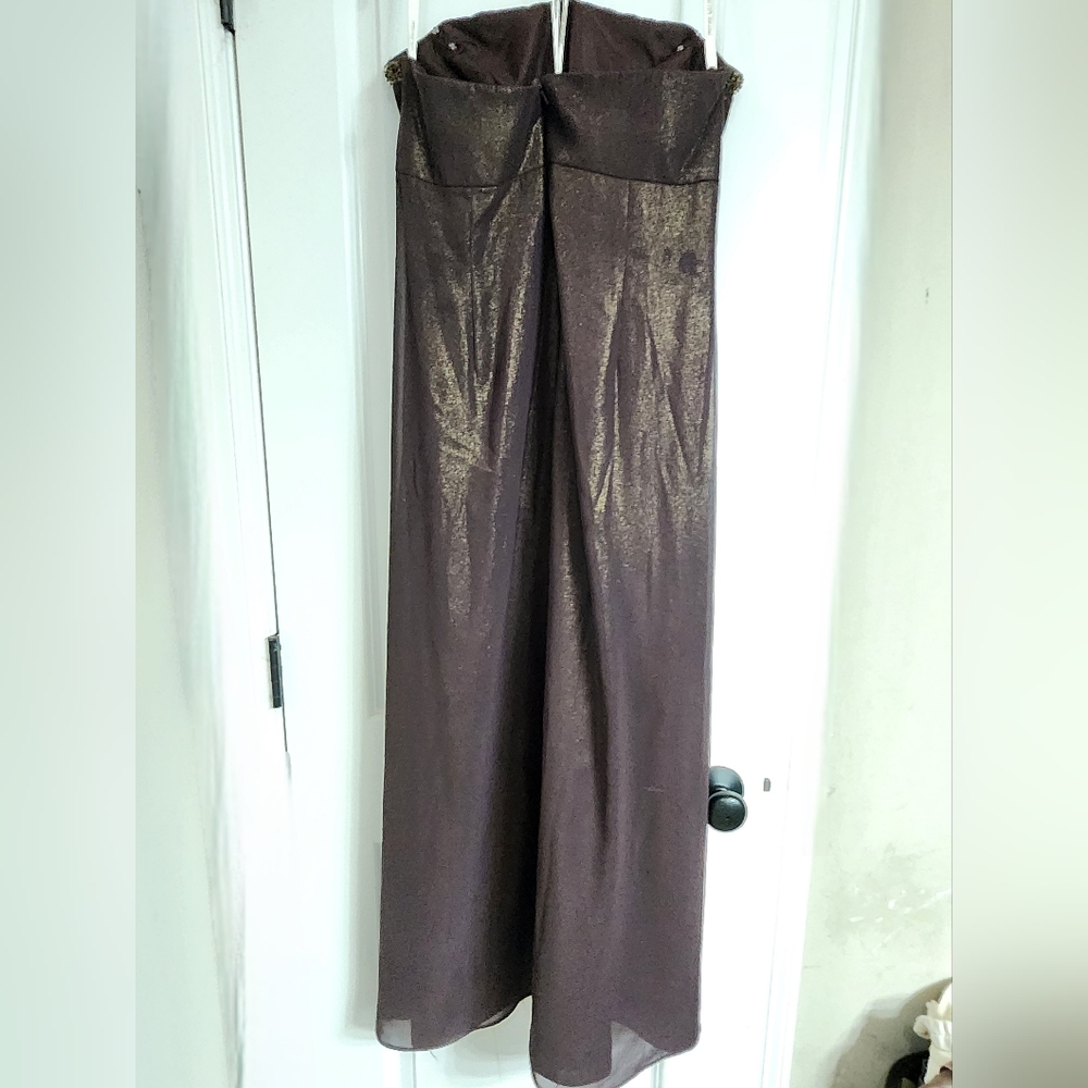 David's Bridal Strapless Brown Gown - Picture 4 of 5